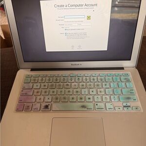Apple MacBook Air with Multicolor Keyboard Cover